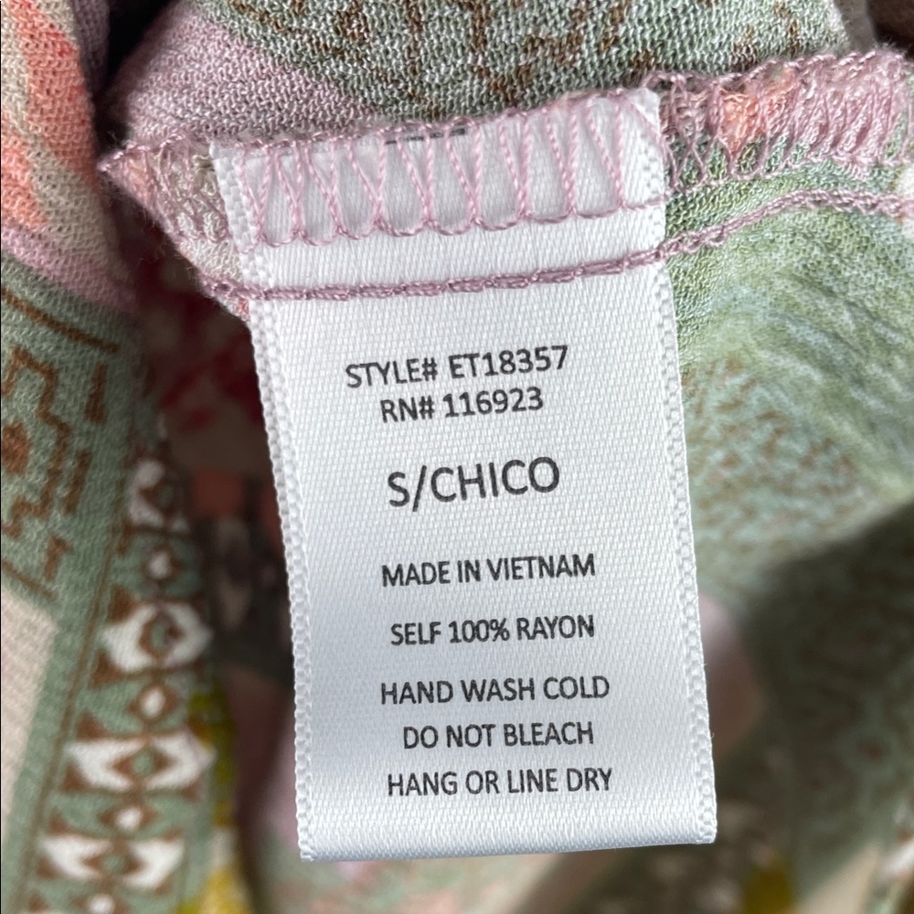 Easel Women's Pink Patchwork Floral Dolman Top Size S - Picture 10 of 10